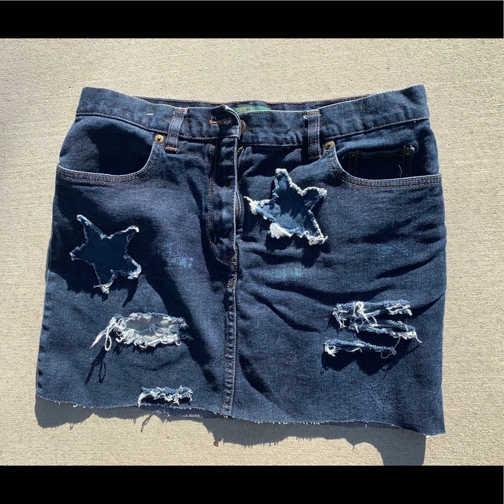 ralph lauren jean skirt